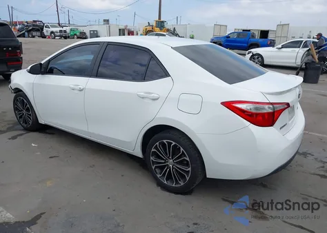 2015 Toyota Corolla S Plus из США, поврежденный, VIN 2T1BURHE8FC338584